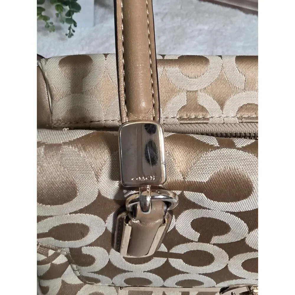 Coach Madison Madeline East/West Satchel in Op Art Logo pattern (P13)